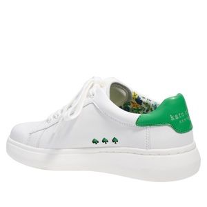 Kate spade Lift Leather Sneakers with Green accent